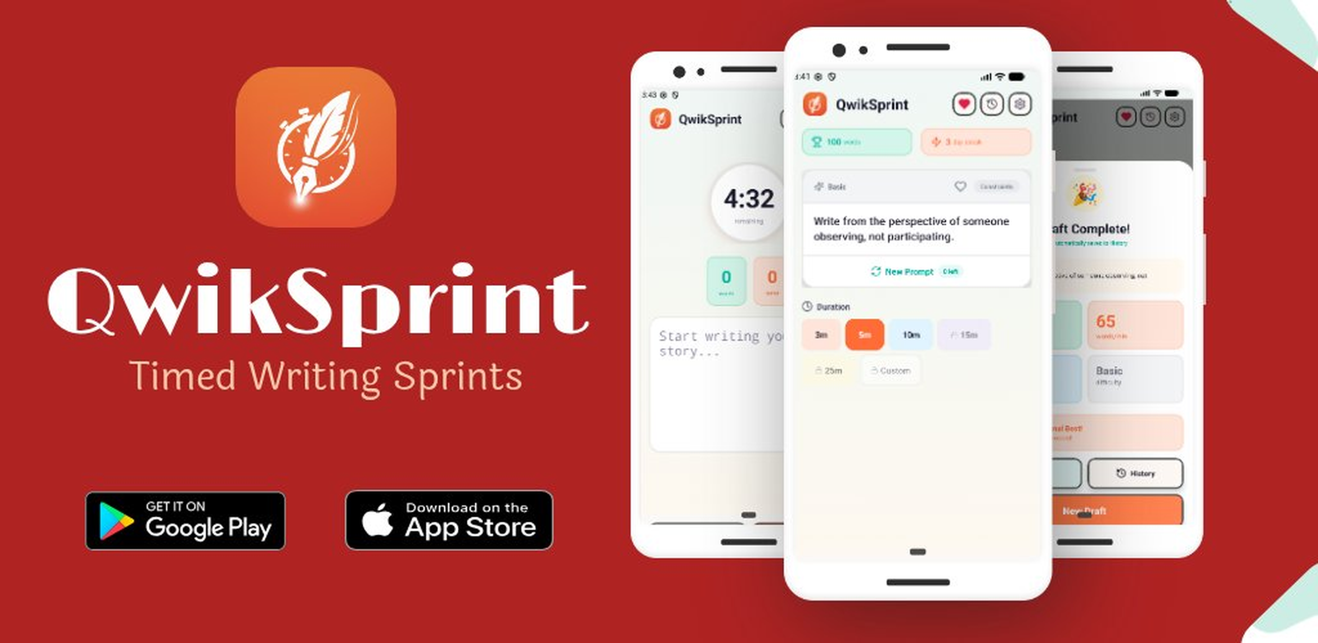 QwikSprint - Timed Writing Sprints